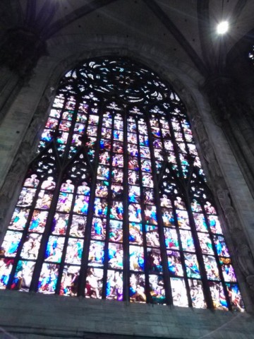 Stained-glass tableau
